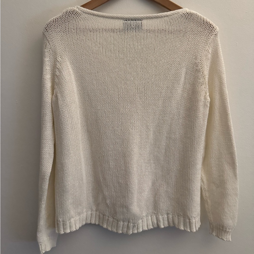 Wooden Ships V-Neck Sweater with Gold Pineapple - Picture 5 of 6
